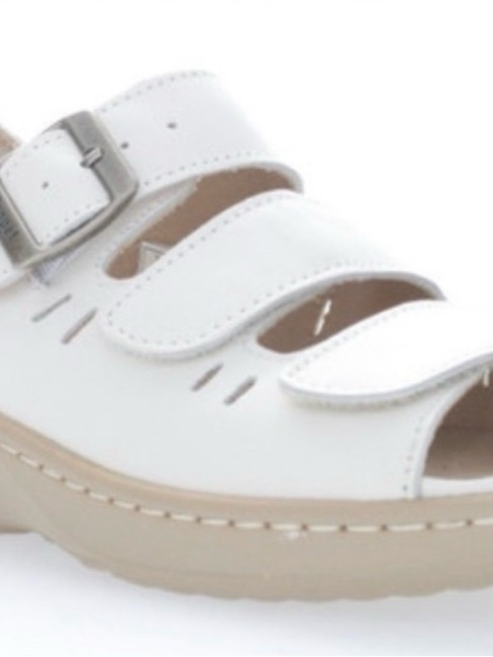 Propet Breeze Walker white buckle & Velcro strap comfort bed sandal WM 10 travel